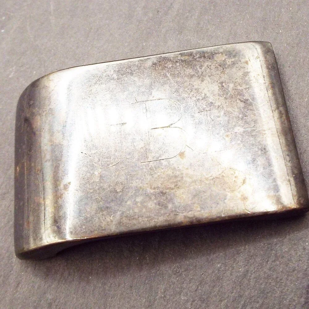 STERLING ART DECO SIMPLY ELEGANT DESIGN CONTEMPORARY MONEY CLIP B1